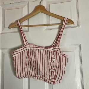 Striped cropped shirt